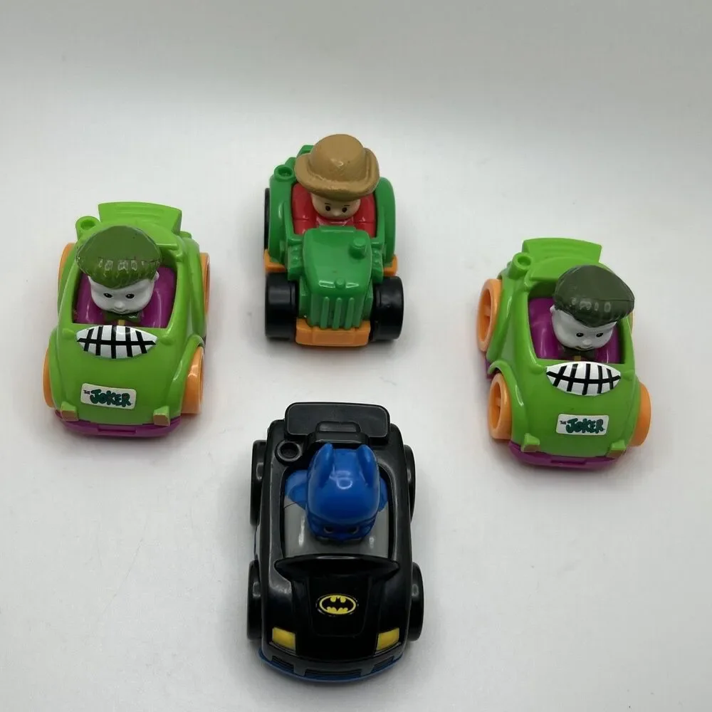 Fisher Price Wheelies Little People DC SuperFriends  Batman Joker Tractor Lot